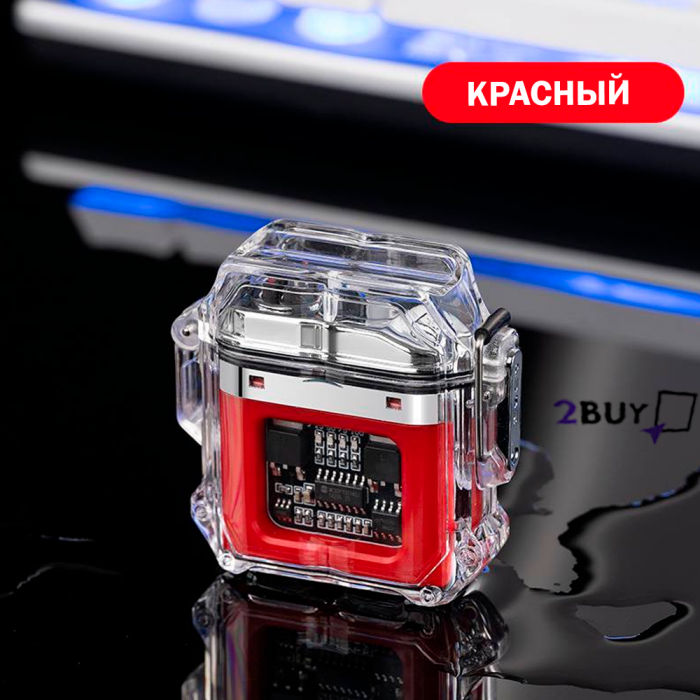 Электро зажигалка красная