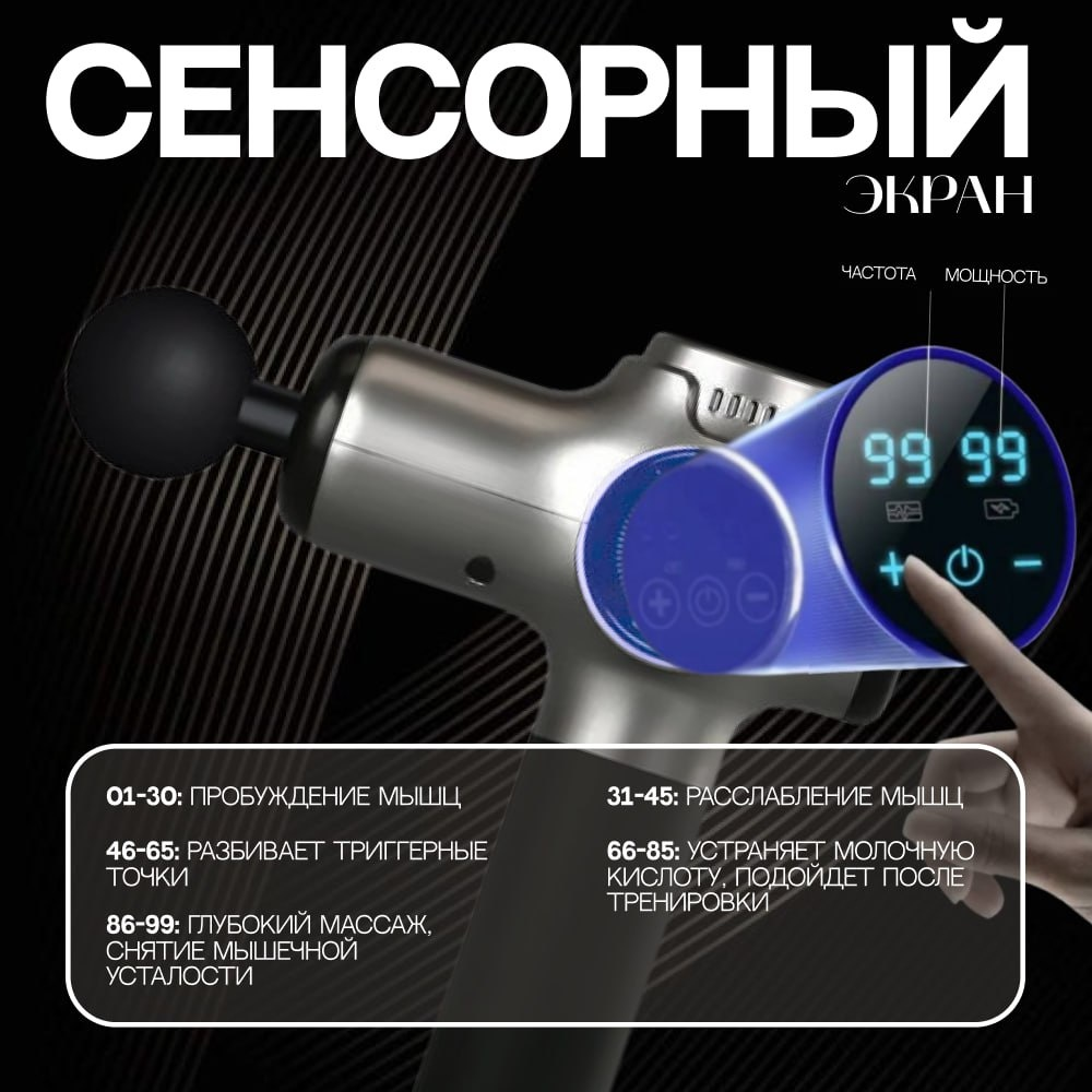 Массажер 2buy.kz MP-1 ручной перкуссионный — изображение 6