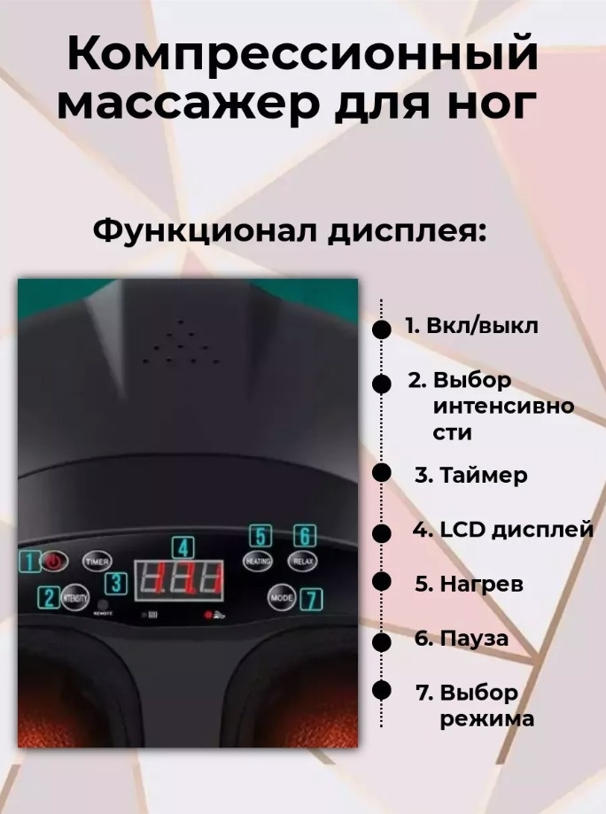 Массажер 2buy.kz MN1 напольный 3D-массаж, вибрационный, инфракрасный прогрев — изображение 4