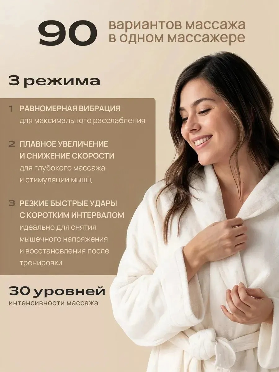 Массажер 2buy.kz М-0010 ручной вибрационный, разминающий, перкуссионный — изображение 2